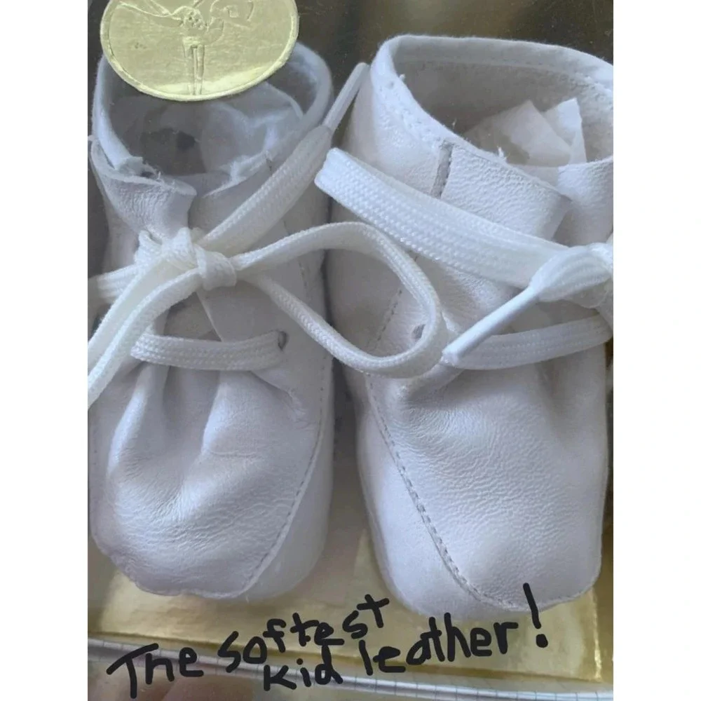 3 pr 1960s Baby Child Toddler Shoes Kid Leather Fabric Socks Orig Pkgs GUC Vtg